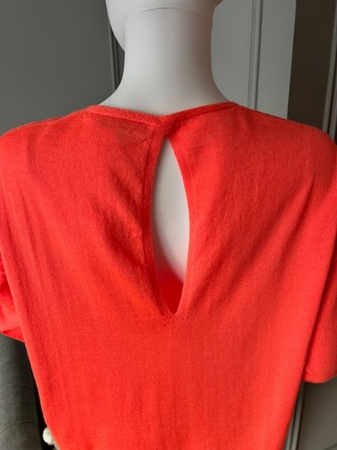 JAEGER Jumper Size M Wool Silk Blend V Neck - Key Hole Back Design - Picture 6 of 8