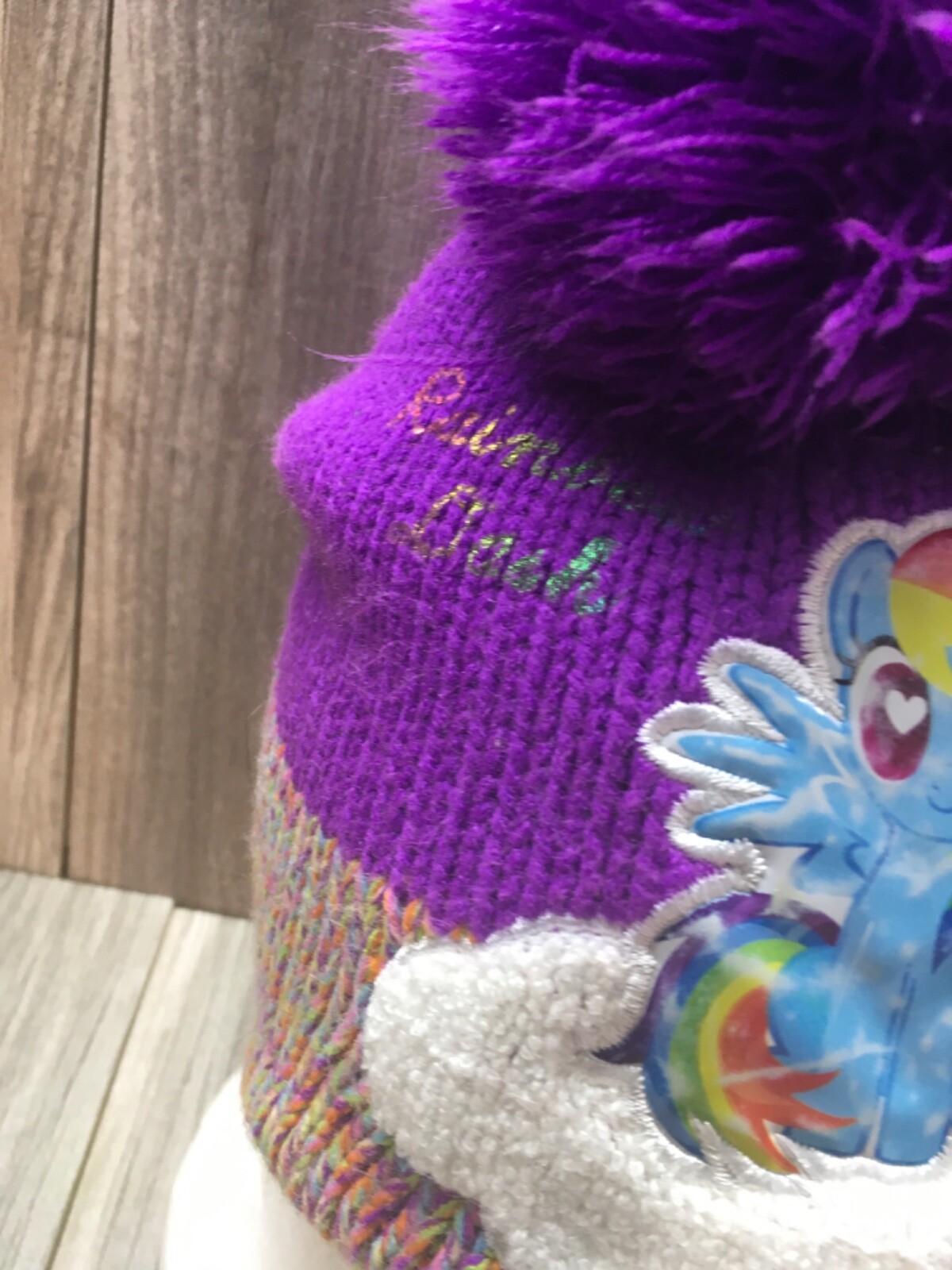 My Little Pony grande pom con patta auricolare accento cruscotto arcobaleno 2017 viola multi Hasbro