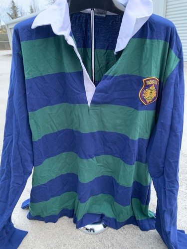 GIRL SCOUTS Rugby Shirt Blue & Green OFFICIAL COOKIE Shirt Top Sz 3X 👗gn2-m12 - Picture 4 of 7