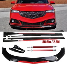 Front Bumper Lip Splitter Spoiler Side Skirt Body Kit For Acura TLX 2015-2020