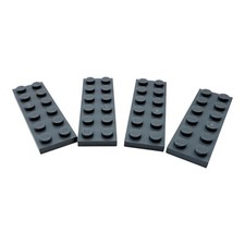 4x LEGO  Platte 2x6 Dark Stone Grey - dunkelg...