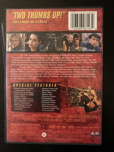 A Knight’s Tale (DVD, 2001) Heath Ledger - Foto 2 di 2