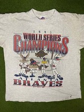 1995 Atlanta Braves - World Series - Looney Tunes - Vintage MLB T Shirt Large 
