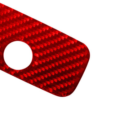 Funda De Carbono Rojo Para Tirador De Guantera: Dale Un Toque Deportivo A Tu Jeep Wrangler JL O Gladiator JT