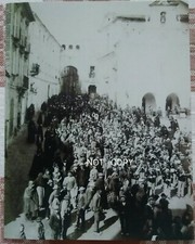 INIZI '900-PENNE-ABRUZZO-PIAZZA LUCA DA PENNE-CORTEO FUNEBRE CON BANDA-RISTAMPA