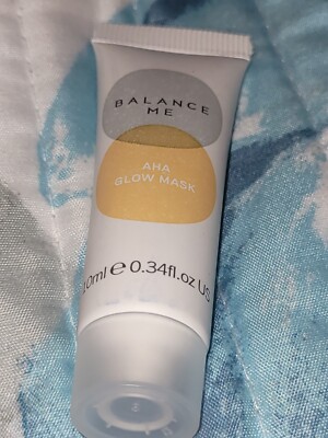 Balance Me AHA Glow Mask .34oz / 10ml Travel Size New And Sealed Trial Size 