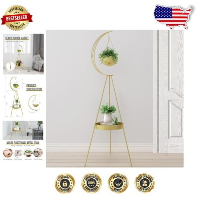 Stylish 2-Tier Hanging Planter Rack for Corners   Space-Efficient Plant Stand