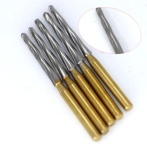 10PCS Dental Tungsten Carbide Burs Cutting End FG Zekyra Titanium Coated 25mm - Picture 5 of 6