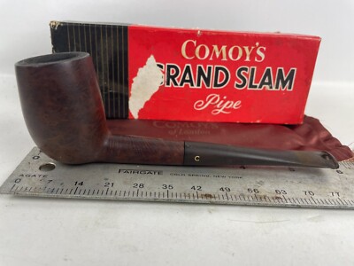 comoy's tobacco Comoys Grand Slam Patent Estate Tobacco Pipe 36 C w/ Sock and Box London  England