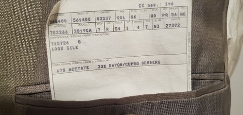 ERMENEGILDO ZEGNA Soft 3 Button 100% Silk Suit Roma Gray Crosshatch 32" X 29.5" - Picture 11 of 12