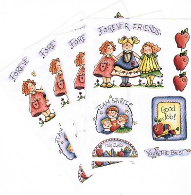 4 Sheets PROVO Craft Forever Friends School Days Class Team Scrapbook Stickers