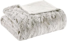 King Size Blanket Ultra-Soft Poly Fur Blanket King Size, Reversible Plush Blanke