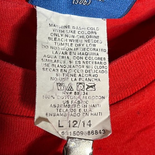 Superman Tshirt Kids Large 12/14 Red Graphic Print Comics Superhero Y2k Classic - Picture 6 of 8