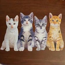 Paper House Productions 500-pc Shaped Puzzle 4 Kittens Jigsaw Puzzle Missing one