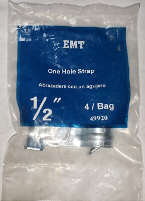 EMT One Hole Click on Strap 1/2'' 44920, 4 pack