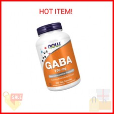 NOW Supplements, GABA Gamma-Aminobutyric Acid 750mg, Neurotransmitter Support 