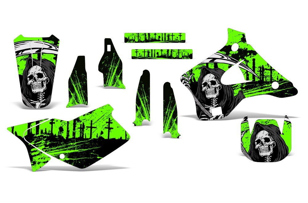 1994-1998 Kawasaki KX 125/250 Reaper V2 Green Decal Kit | OE