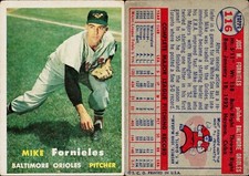 1957 Topps Baseball Card #116 Mike Fornieles 