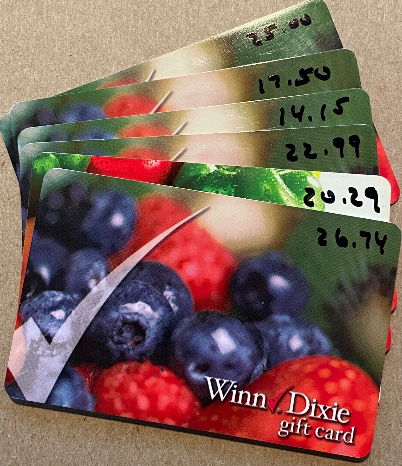 Winn Dixie Gift Cards Total Value 126.67 Free Shipping eBay