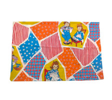 70s Vintage Raggedy Ann Andy Pillowcase Patchwork Standard Size Pacific