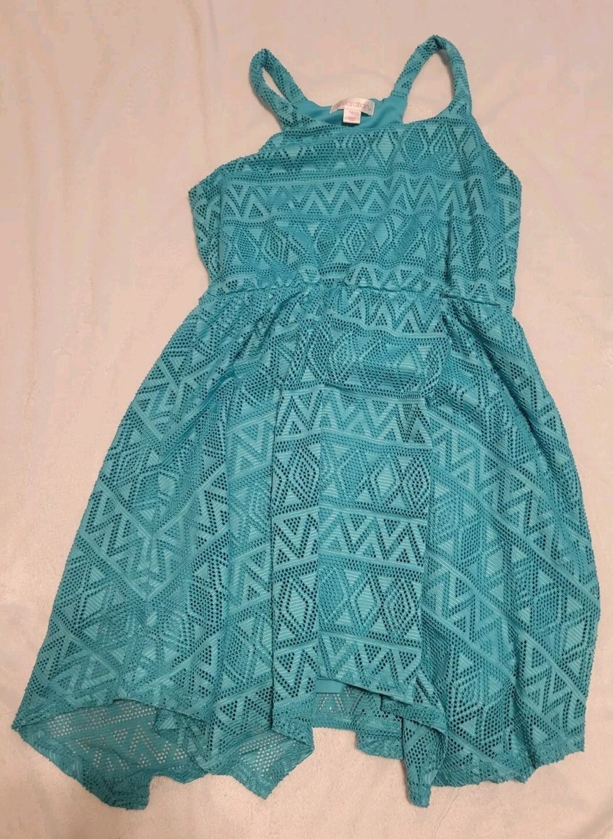 xhilaration green lace dress xhilaration sheer Green mini dress accented with lace Size L