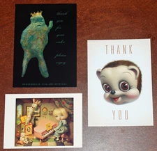 3 Mark Ryden Art Handbills Mini Print Poster Thank You Ecstasy of Cecelia Bear