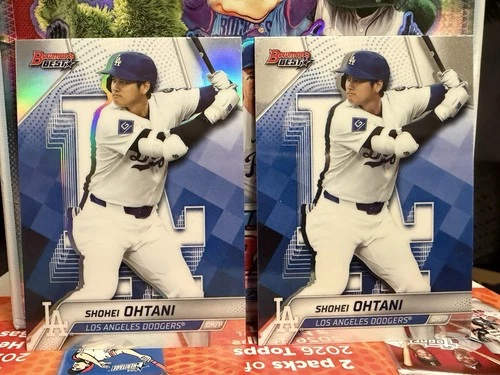 2025 Bowman’s Best Shohei Ohtani Refractor + Base LA Dodgers