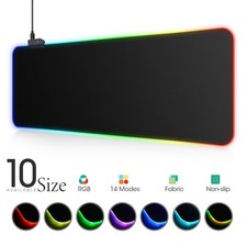 RGB LED Gaming Mouse Pad Large Desk Mat Keyboard Cover Waterproof Computer Gamer