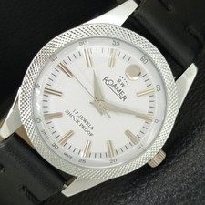 VINTAGE ROAMER SWISS HAND-WINDING WHITE COLOR DIAL WATCH REFURBISHED a445083-1
