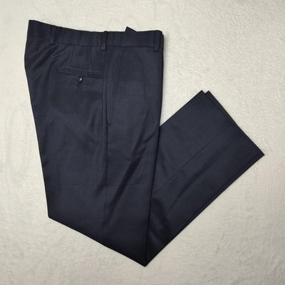 Ted Baker Dress Pants Mens 31x30 Blue Wool Jay Italian Fabric Trousers Tailored