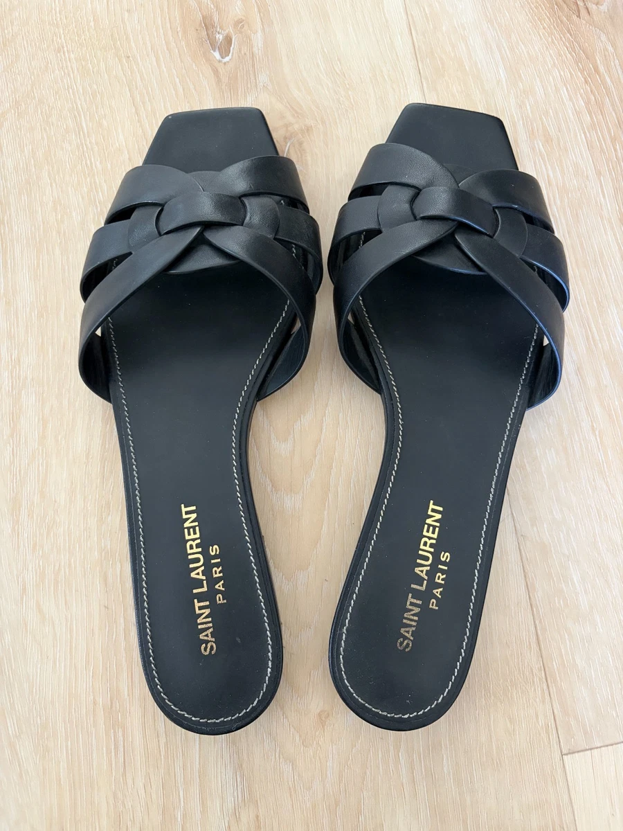 Saint Laurent Leather Sandals & Flip Flops for Women for sale | eBay