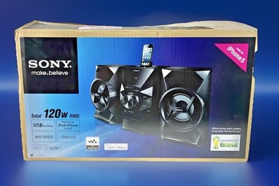 Sony MHC-EC619iP HiFi Home Audio Receiver and Speaker System Original Box Tested