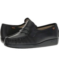 Women's SAS Classic Slip-On Comfort Loafer Shoes 0006-020 Black Leather USA 11N