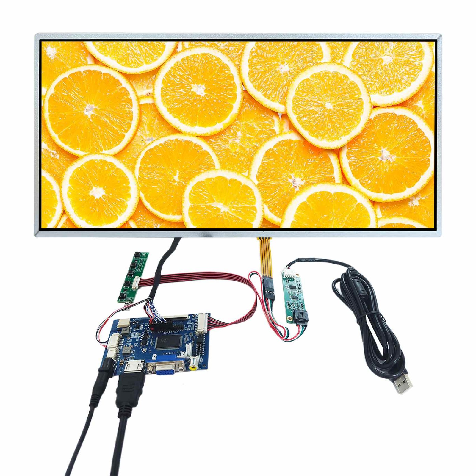 15.6 inch 1366x768 220 nits TFT Touch LCD Screen &H/D VGA 2AV Control Board