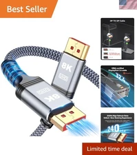 High-Speed 6.6ft DisplayPort Cable 1.4 - 8K 4K HDR Support for Thrilling Visuals