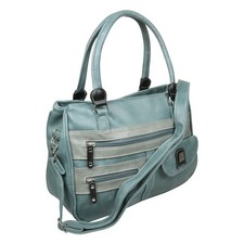 Handtasche Damen Tasche Schultertasche Umhängetasche Klassisch Blau Grau Shopper