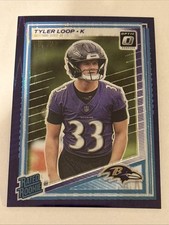 2025 Donruss Optic Tyler Loop Purple Shock Prizm RC Rookie #227 Ravens