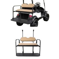 Rear Flip Seat Beige Fits Club Car Precedent Tempo Golf Cart