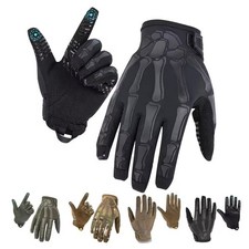 Men Non-Slip Skeleton Full Finger Tactical Gloves Touchscreen Motorcycle Gloves