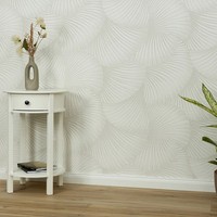 Guido Maria Kretschmer Tapete Abstrakt FäCher Creme Grau 10525-38 (4,41€/1Qm)
