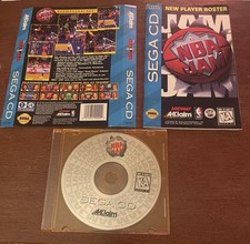 NBA Jam Sega CD Disc + Manual + Art Clean Tested Working