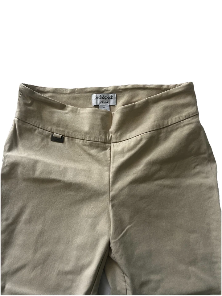 Pantalones cortos Peck And Peck talla 10P elásticos caqui pequeños Foto 3 de 4