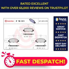 Brake Pads Set fits SUBARU IMPREZA GD, GG 1.6 Rear 00 to 09 Brembo 26296FC002