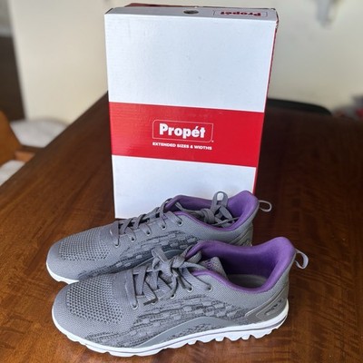 Propet Travelactiv Axial Walking Sneakers Gray/purple Womens Size 11 Wide