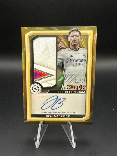 Topps Merlin UCC 2023-24 Madrid Jude Bellingham Match Ball Signature Auto /50