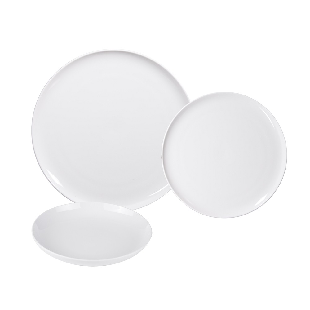 Service d'assiettes Selena en porcelaine fine, vaisselle de table chic et durable
