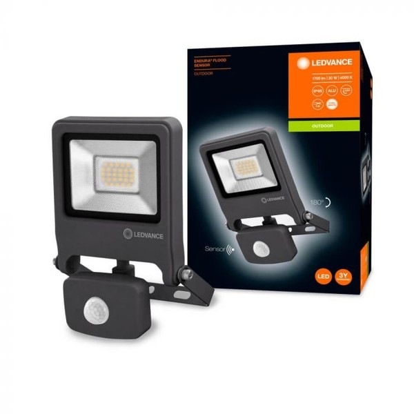Ledvance Endura Flood Sensor Led 20W Dg 4000K Neutralweiß Fluter IP44 Dunkelgrau-image