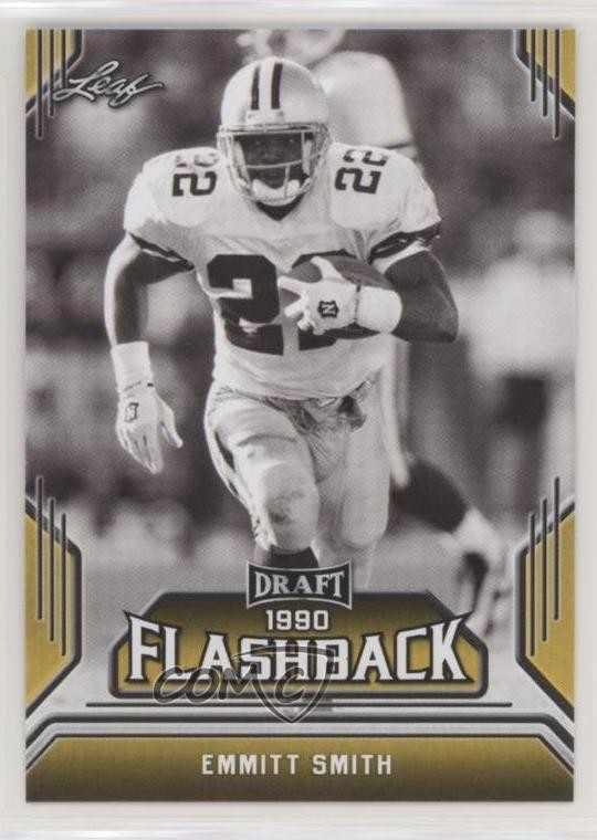 2019 Leaf Draft Flashback Gold 1990 Flashback Emmitt Smith #06 HOF 0f8