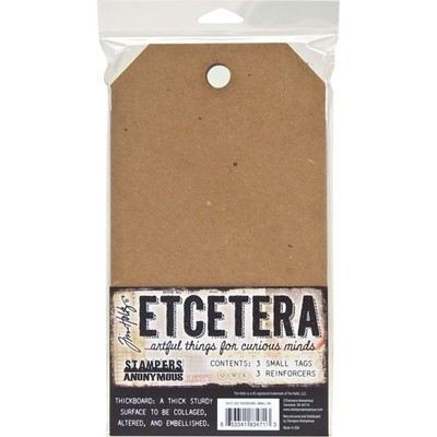 3 Stück Tim Holtz etcetera kleines Etikett 5,5'' x 10'' THETC003