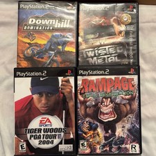 PS2 Game Lot Bundle of 4 Twisted Metal Head On Downhill Domination CIB Tested